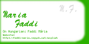 maria faddi business card