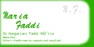 maria faddi business card